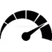 Tachometer-Icon symbolisiert Leistungssteigerung bei Produkten