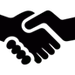 Handschlag-Icon symbolisiert partnerschaftliche Führung